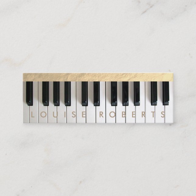 Kleine Klaviermusik Mini Visitenkarte (Vorderseite)