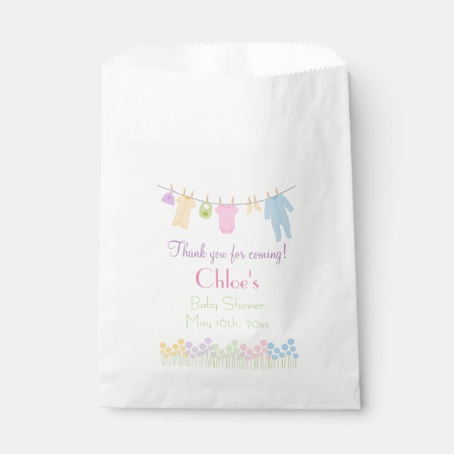 Kleine Kleiderdusche Geschenktütchen (Vorderseite)