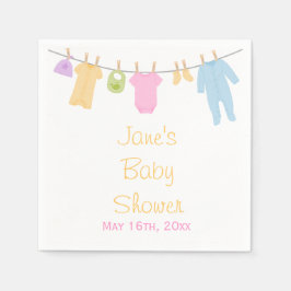 Kleine Kleidung Baby Dusche Napkins Serviette