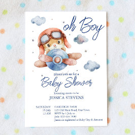 Kleine kleine Babydusche für Piloten Einladung