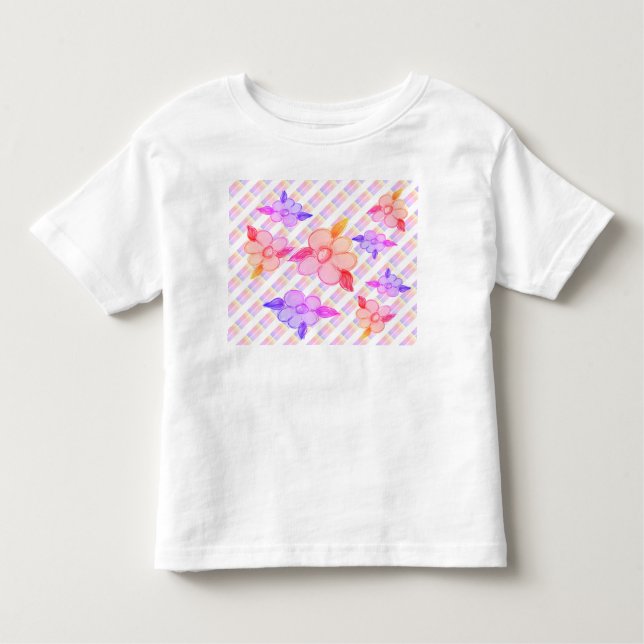 Kleine Kleinkinder Extravagantes T-Shirt mit Pinks (Vorderseite)