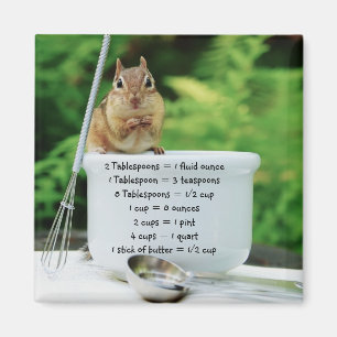 Kleine Kochchipmunk-Maß-Äquivalente Magnet