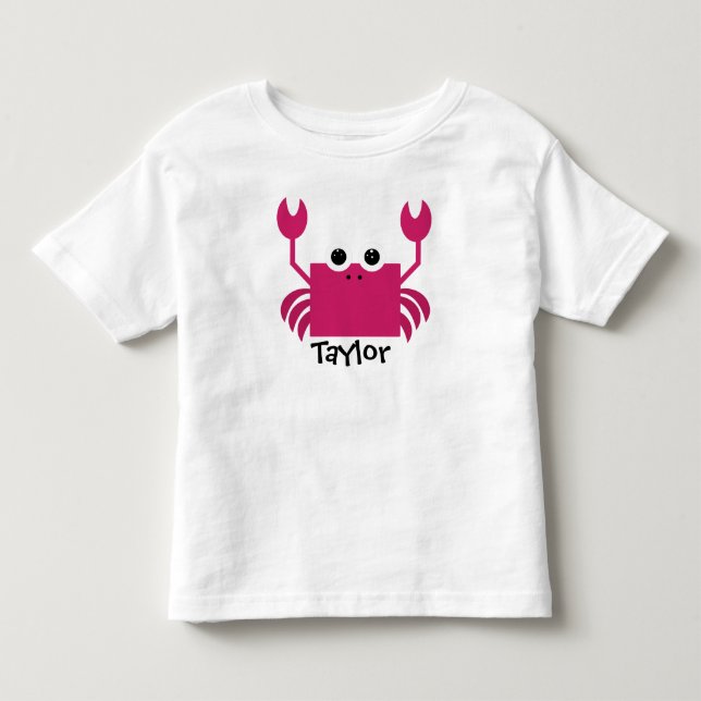 Kleine Krabbe personalisiert Kleinkind T-shirt (Vorderseite)