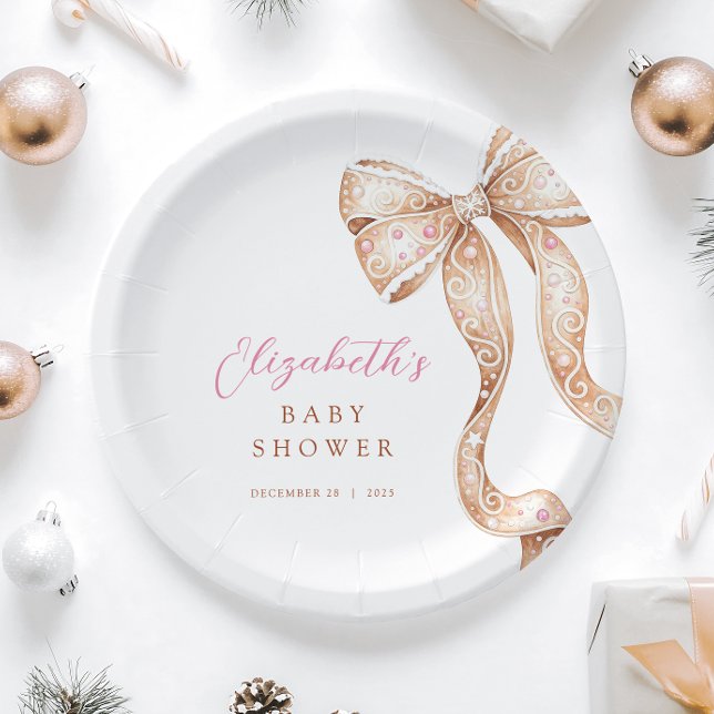 Kleine Krümelbow Babydusche Pappteller (Von Creator hochgeladen)