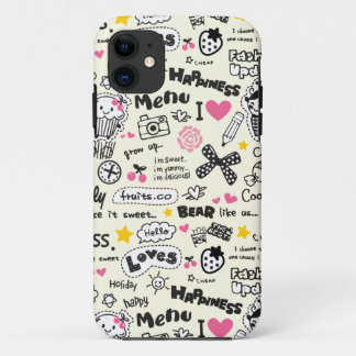 Kleine Kuchen, Bögen, Herzen, girly Mädchenmuster Case-Mate iPhone Hülle