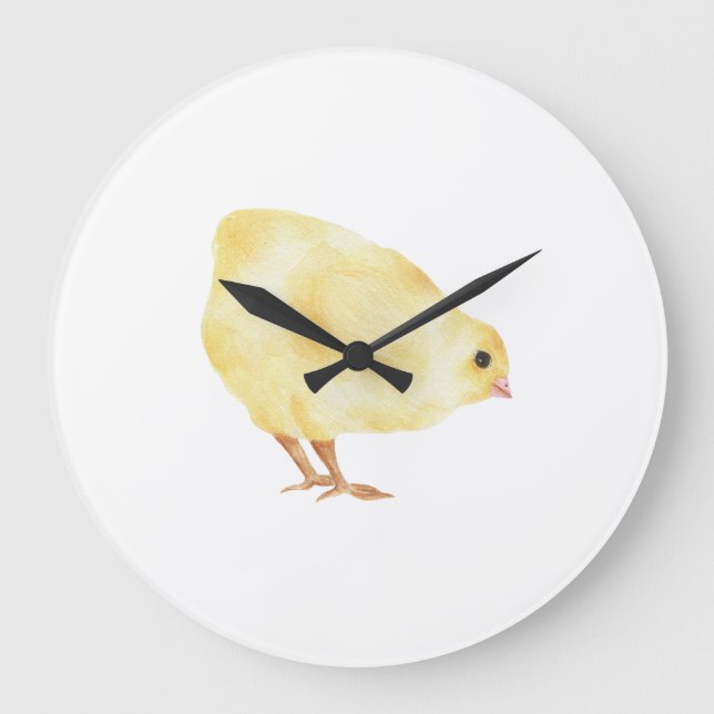 Kleine Küken. Große Wanduhr (Vorderseite)