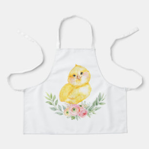 Kleine Küken mit Blume Kinder Schürze