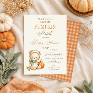 Kleine Kürbis-Baby-Party Einladung