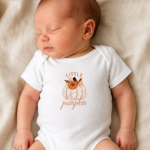 Kleine Kürbis-Blumen-Baby Baby Strampler