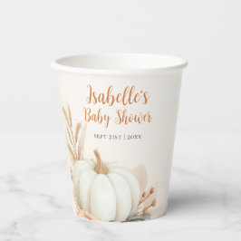 Kleine Kürbis Fall Babydusche Dekoration Pappbecher