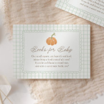 Kleine Kürbis-Grün-Gingham-Baby-Party
