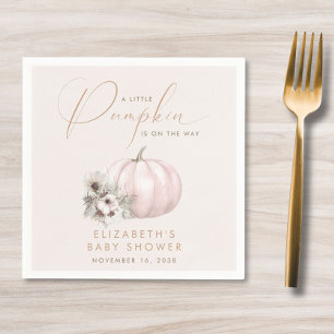 Kleine Kürbis-Herbst-Babyparty für Mädchen Serviette