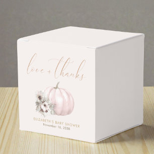 Kleine Kürbis-Herbst-Babyshower für Mädchen Geschenkschachtel