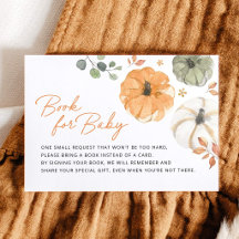 Kleine Kürbis-Neutrale Babyshower-Bücher für Baby