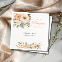 Kleine Kürbis-Orange-Weiße Blumige Babyparty