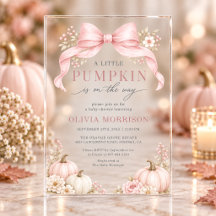 Kleine Kürbis-Rosa-Schleife-Mädchen-Baby-Party