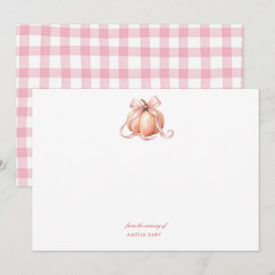 Kleine Kürbis Süße Babyparty Notizkarte Mitteilungskarte