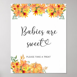 kleine Kürbisbabys sind Schweiß Poster