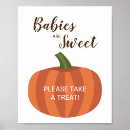 Kleine Kürbisbabys sind Sweet Fall Baby Dusche Poster