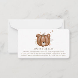 Kleine Kürbisbärenbuchen für Baby Mitteilungskarte
