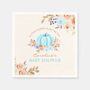 Kleine Kürbisblaue Jungen-Baby-Party-Papier-Servie Serviette