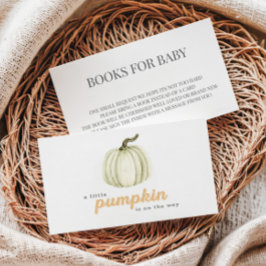 Kleine Kürbisbücher für die Babyverpackungskarte Begleitkarte
