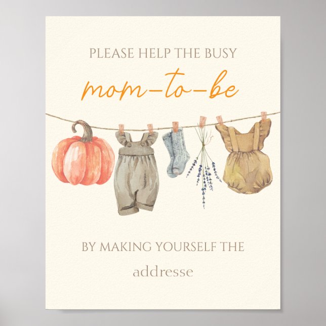 Kleine Kürbiskleider helfen bei der Mama-zu-----Zu Poster (Vorne)
