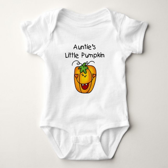 Kleine Kürbiskugeln und Geschenke der Tante Baby Strampler (Vorderseite)