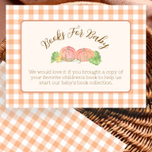Kleine Kürbisse Orange Gingham Bücher für Baby