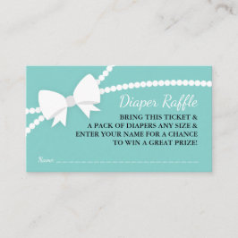 Kleine Lady Diaper Raffle Ticket Begleitkarte
