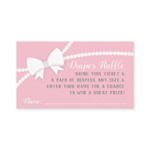 Kleine Lady-Windeln-Raffle-Ticket, Rosa, Grau