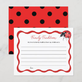 Kleine Ladybug Baby Duwer Family Traditionskarte