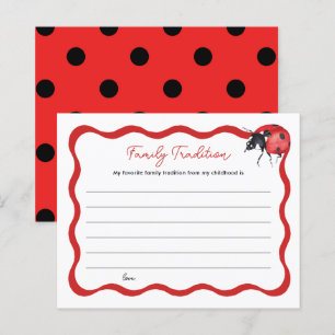 Kleine Ladybug Baby Duwer Family Traditionskarte