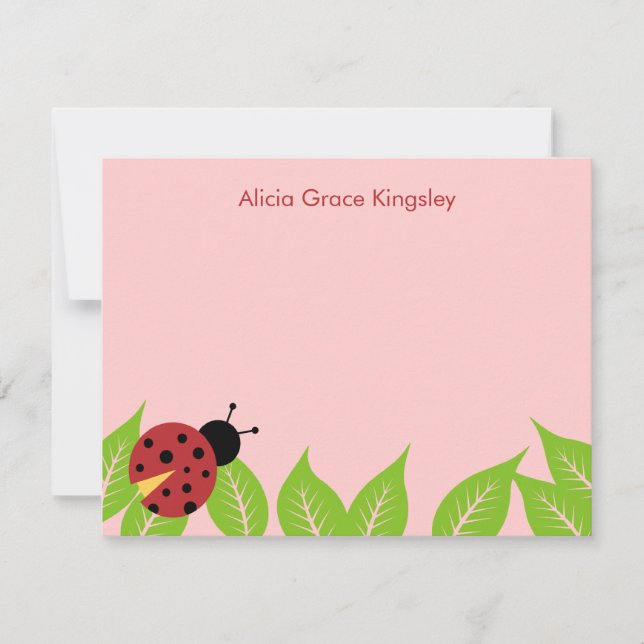 Kleine Ladybug Geburtstag Danke, Cards Dankeskarte (Vorderseite)