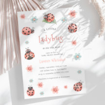 Kleine Ladybug ist auf dem Weg zur Girl Baby Dusch