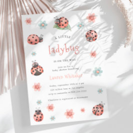 Kleine Ladybug ist auf dem Weg zur Girl Baby Dusch Einladung