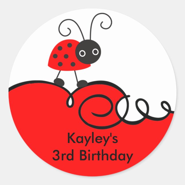 Kleine Ladybug Stickers (Vorderseite)
