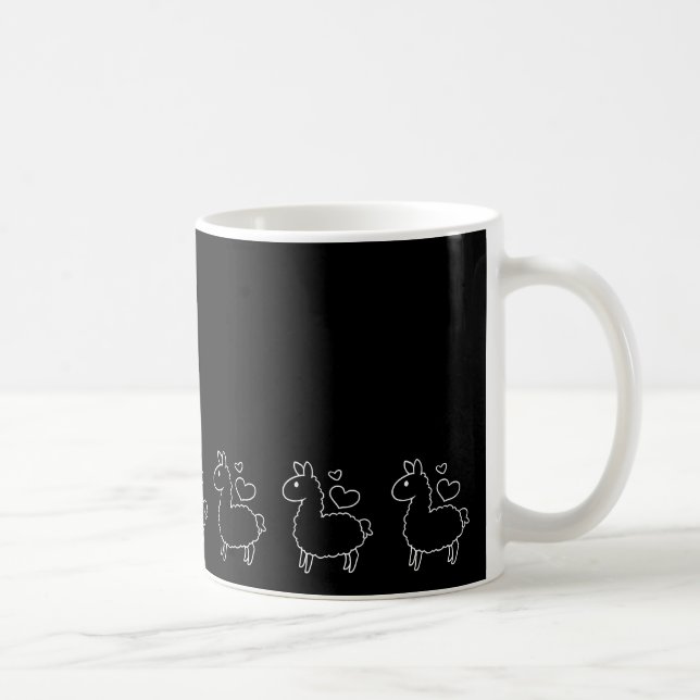 Kleine Lama-Silhouette Kaffeetasse (Rechts)