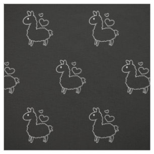 Kleine Lama-Silhouette Stoff
