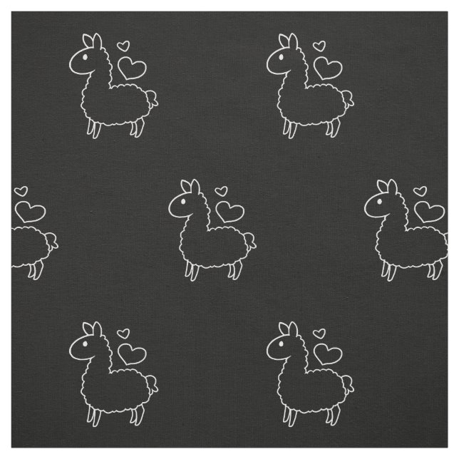 Kleine Lama-Silhouette Stoff (Muster)