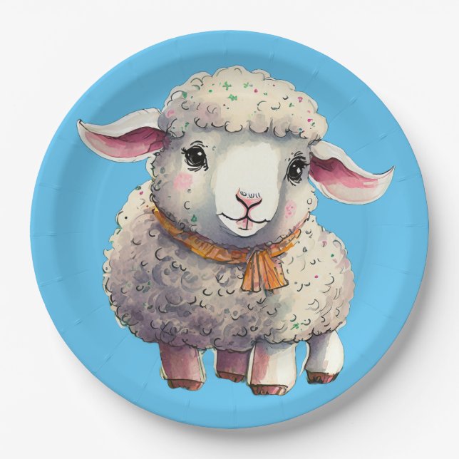 Kleine Lambspapier-Teller, 9" Rundpapierplatte Pappteller (Vorderseite)
