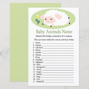 Kleine Lamm Baby Animals Name Game