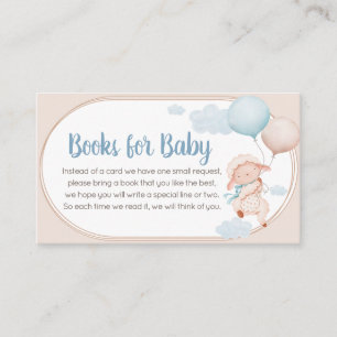 Kleine Lamm-Baby-Shower-Bücher für Baby Begleitkarte