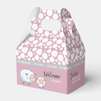 Kleine Lamm-Babydusche Geschenkschachtel