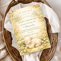 Kleine Lamm-Wildblumen-Rahmen-Baby-Party