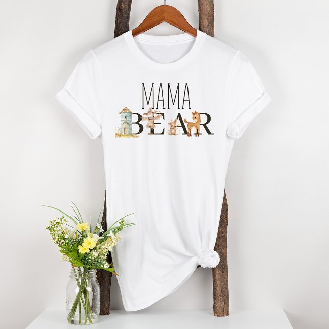 Kleine Landtiere Kinderzimmer Mama Bear T-Shirt (Von Creator hochgeladen)