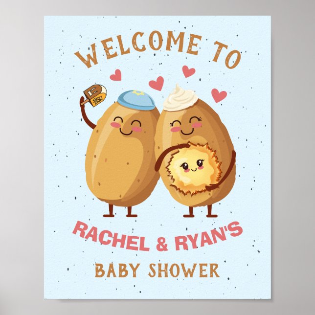 Kleine Latke Baby Dusche Begrüßungszeichen Poster (Vorne)