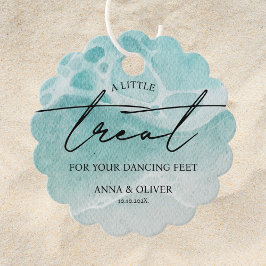 Kleine Leckerei für Ihre Dance Feet Beach Hochzeit Geschenkanhänger