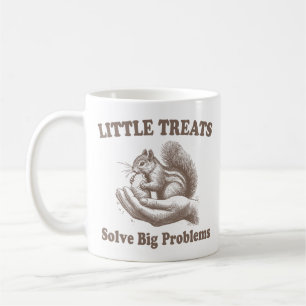 Kleine Leckereien lösen große Probleme Eichhörnche Kaffeetasse