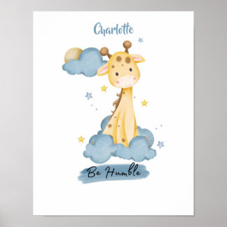 Kleine Lektionen Giraffe aus den Wolken Poster